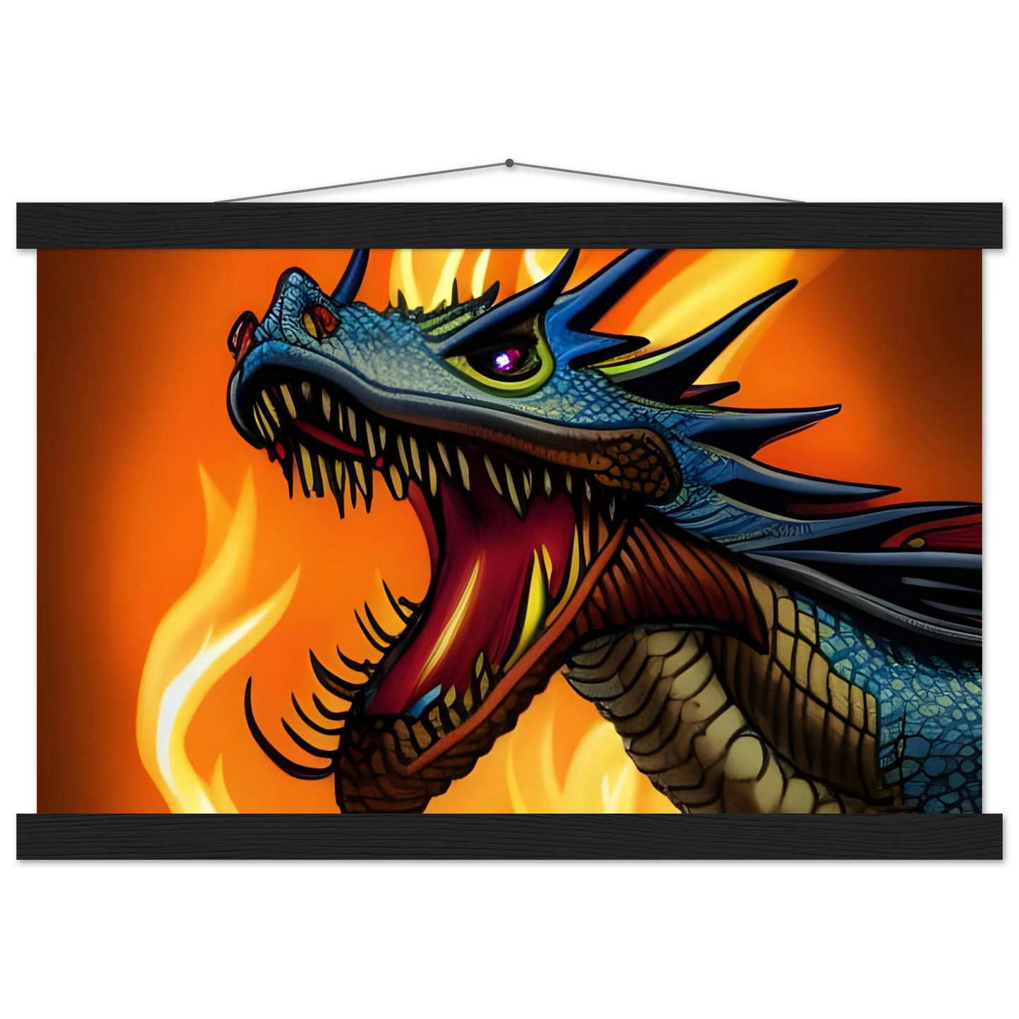 Framed Dragon Artwork from Dragon’s Fury Poster with Hanger by PixiOnyx