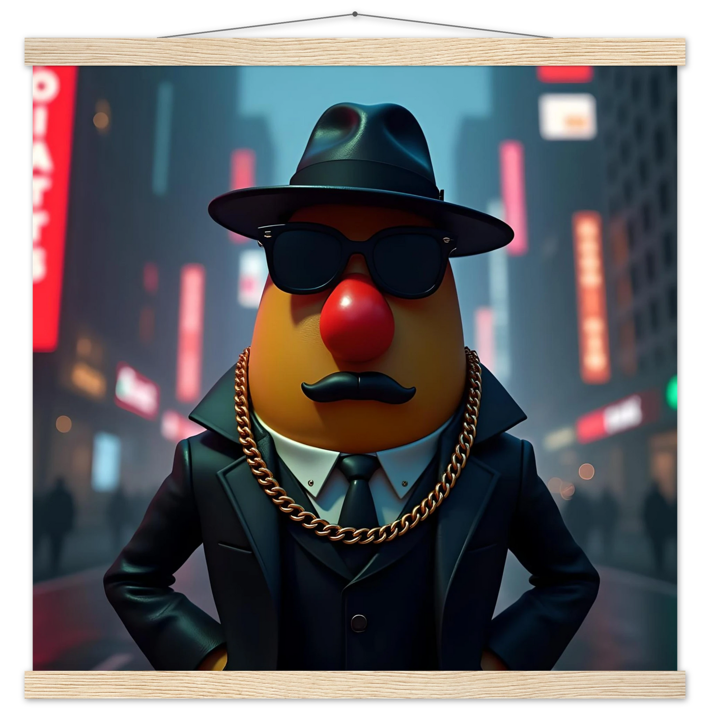 Gangster Mr Potato Head Premium Matte Poster with Hanger from PixiOnyx