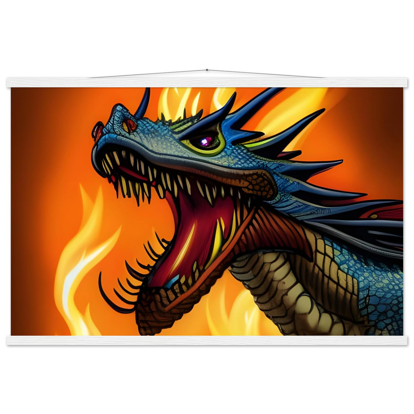 Dragon on a projector screen from Dragon’s Fury Poster with Hanger by PixiOnyx