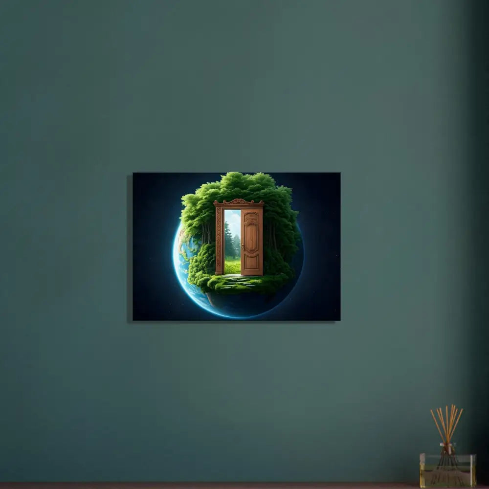 Nature-themed canvas print Door to Earth Canvas The Lush Threshold PixiOnyx Greenworld Wall Art