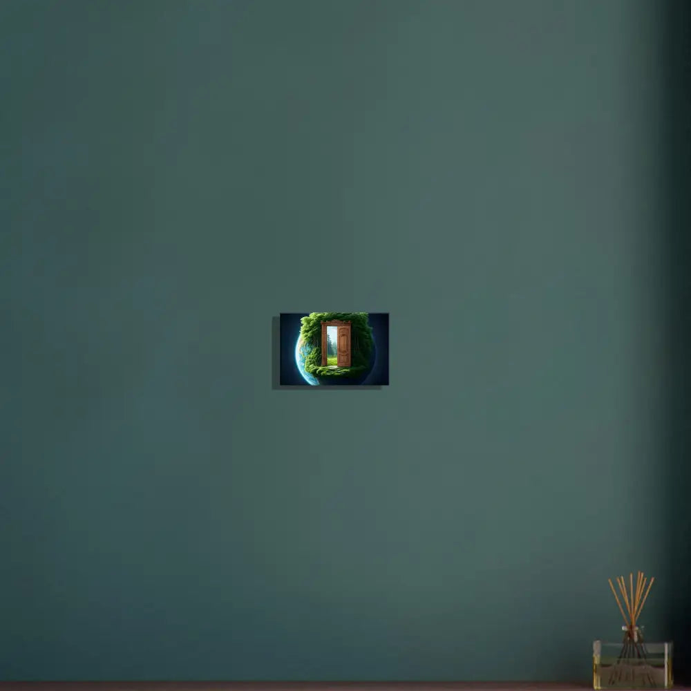 Framed nature portal artwork from Door to Earth Canvas The Lush Threshold PixiOnyx Greenworld Wall Art