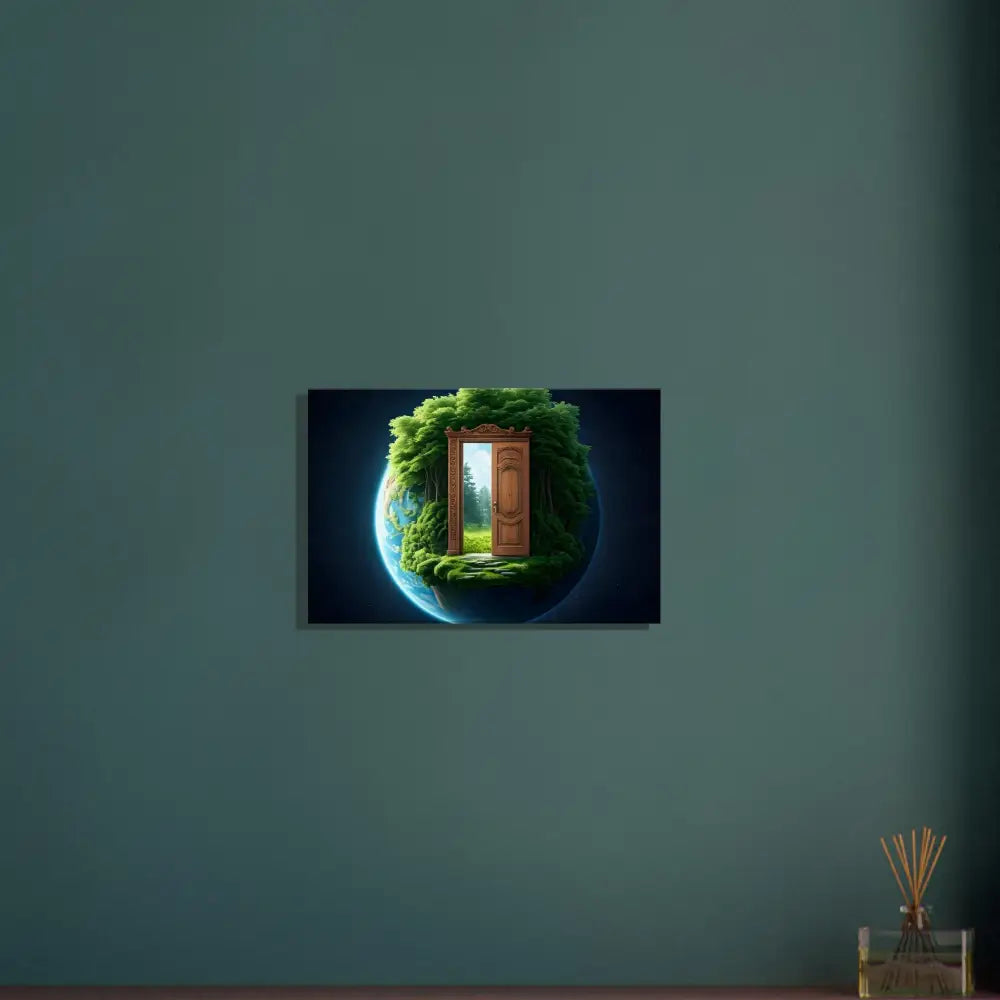 Nature-themed canvas print Door to Earth Canvas The Lush Threshold PixiOnyx Greenworld Wall Art