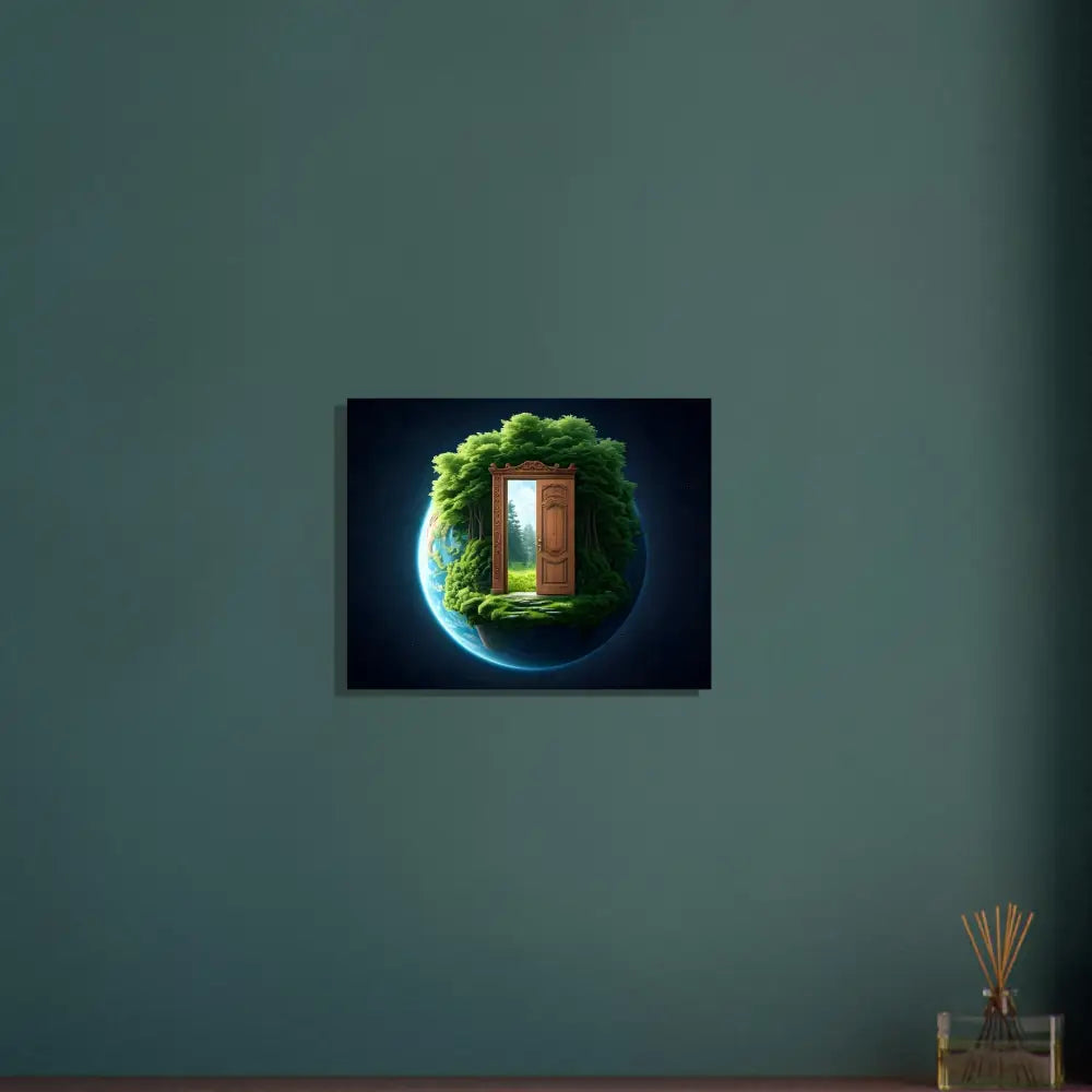 Framed Earth Door Artwork from the Door to Earth Poster by PixiOnyx Fine Art Print