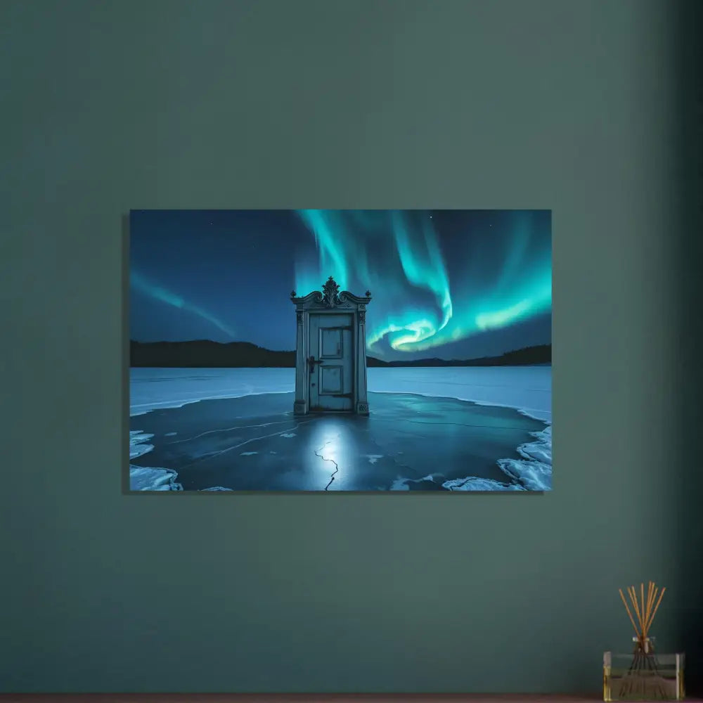 Framed Aurora Borealis Door Artwork from Dooraura Poster by PixiOnyx Fine Art Print