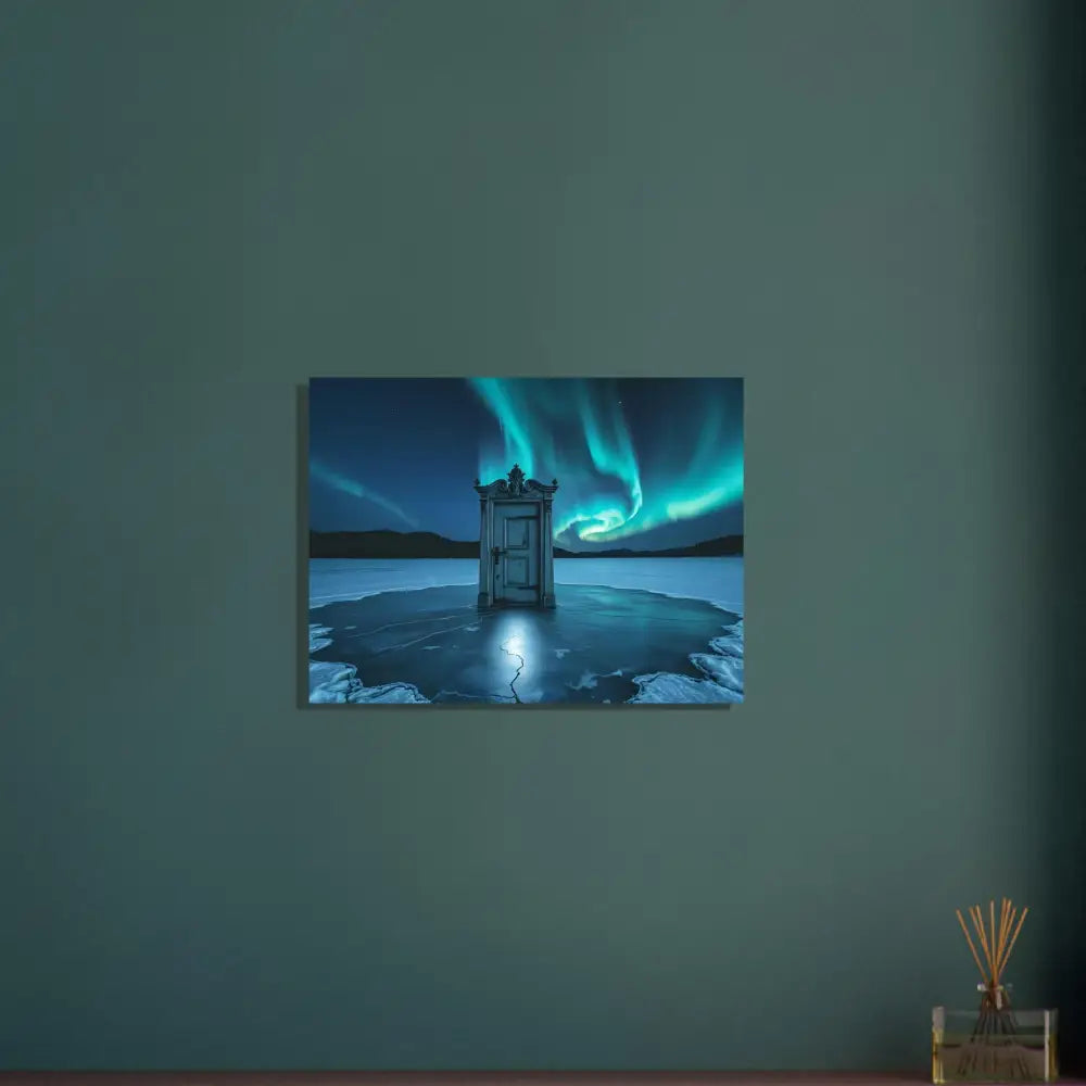 Framed Aurora Borealis door artwork from Dooraura Poster by PixiOnyx Fine Art Print