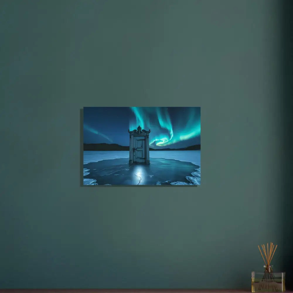 Aurora Borealis door canvas art from Dooraura Poster by PixiOnyx Fine Art Print