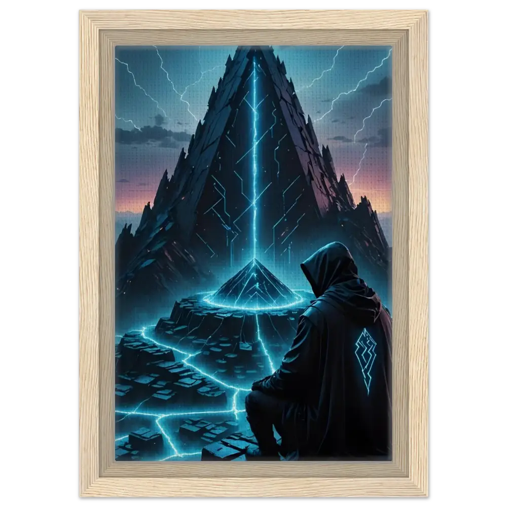 Framed digital art from Electric Ascension – Framed Canvas Edition displayed on wall