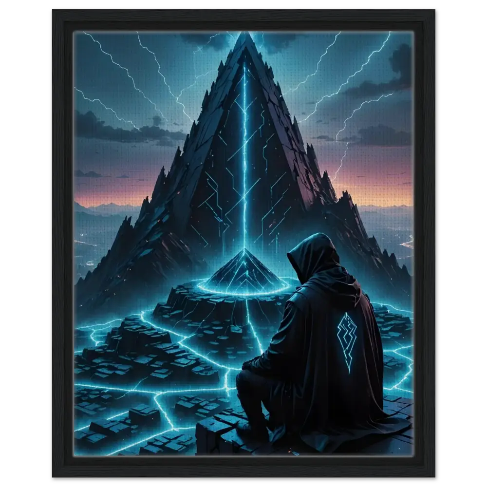 Framed fantasy art from Electric Ascension Framed Canvas Edition product display