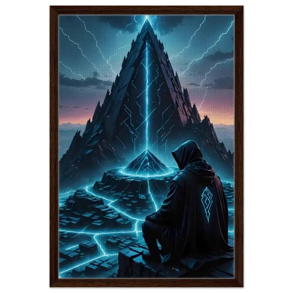 Framed mystical mountain scene from Electric Ascension Canvas Edition artwork