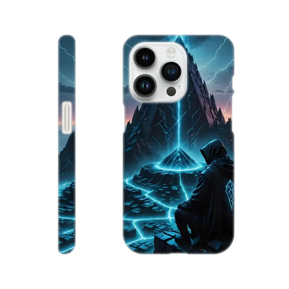Electric Ascension iPhone Slim Case featuring a futuristic landscape design