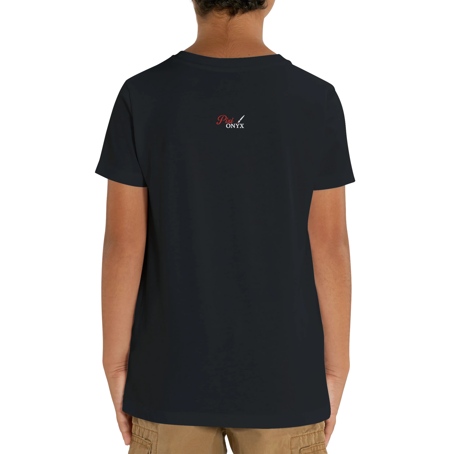 Black T-shirt from Organic Kids Crewneck T-shirt Glowing Wanderer Cosmic Drift collection