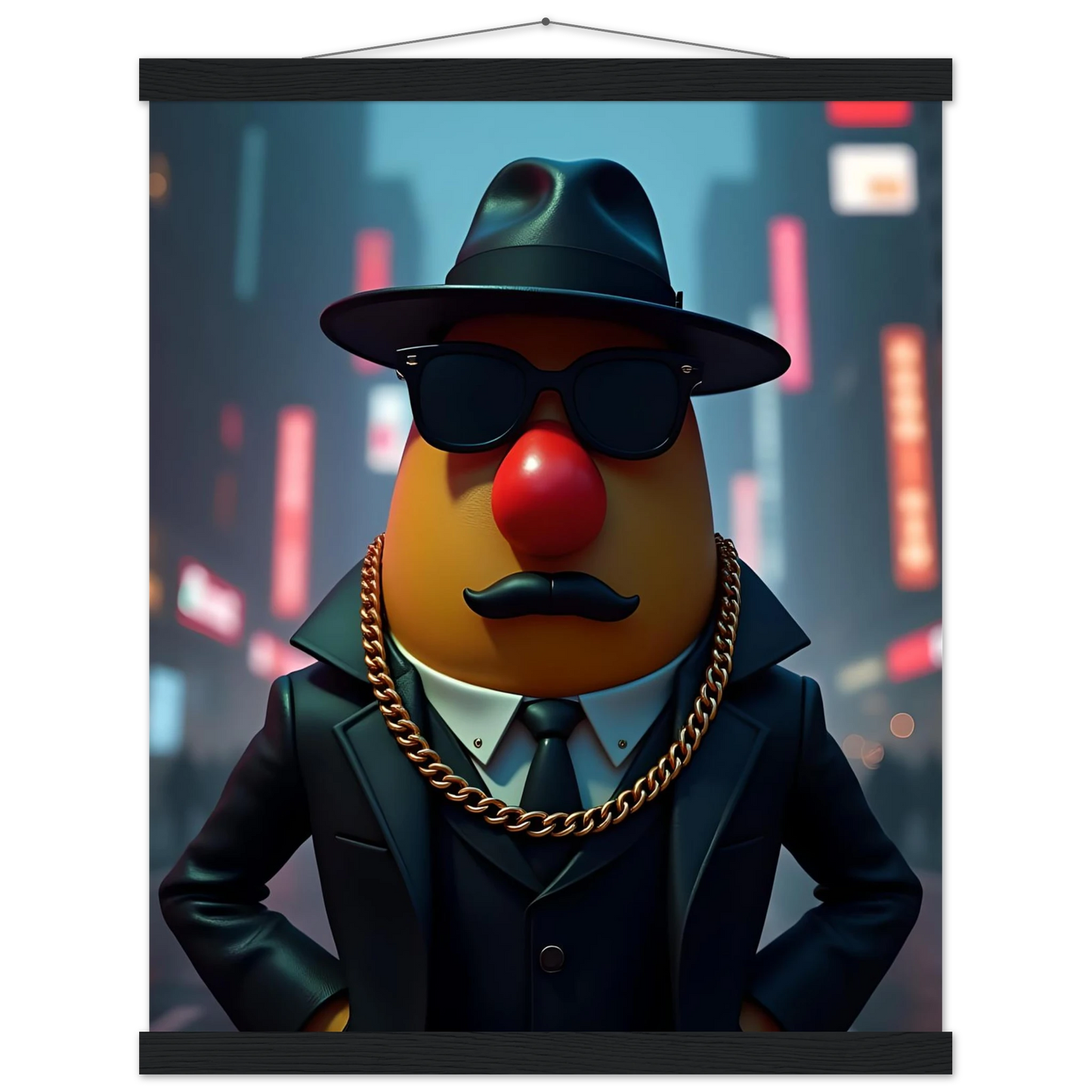 Gangster Mr. Potato Head premium matte poster with hanger from PixiOnyx