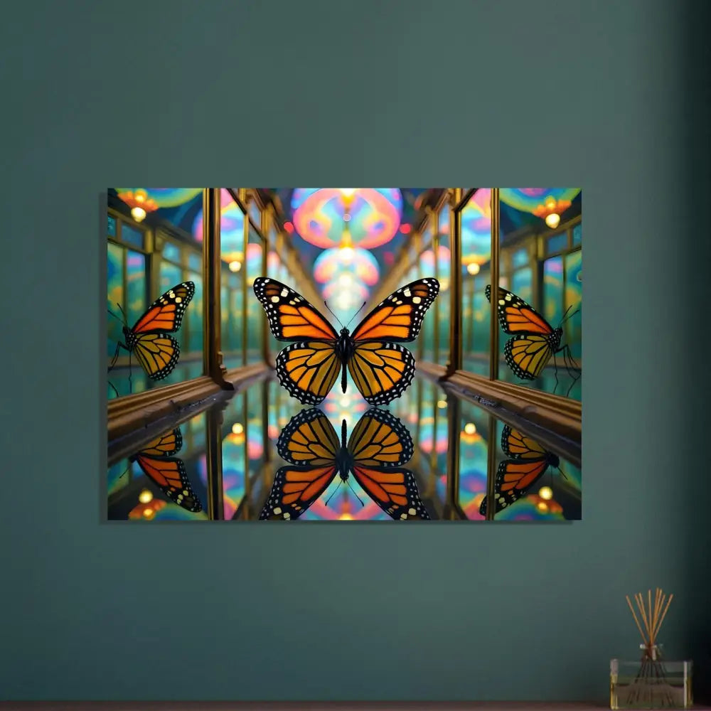 Butterfly mirror art featured in Fine Art Poster Butterfly Reflections by PixiOnyx