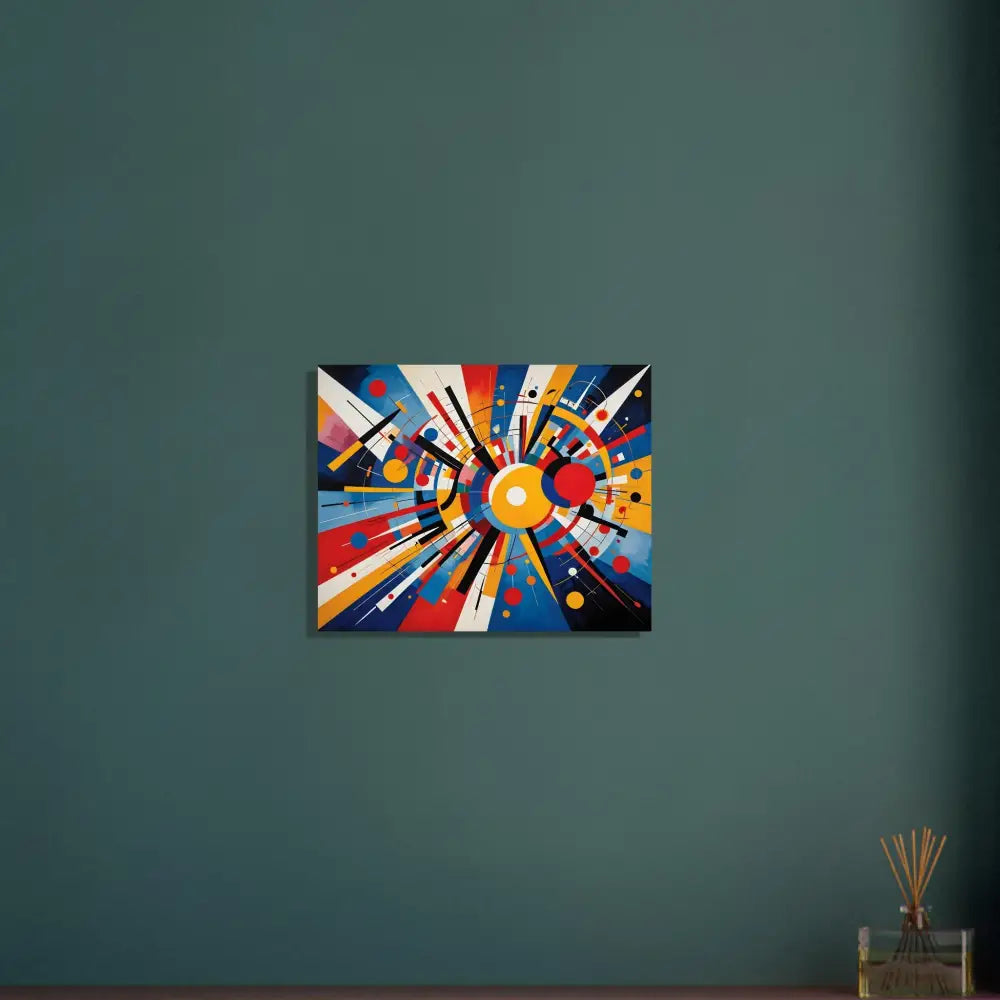 Abstract colorful geometric painting for Fine Art Poster Celestial Motion by PixiOnyx