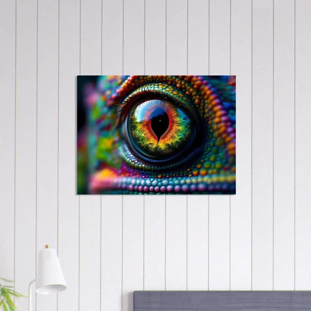 Colorful chameleon eye art on Fine Art Poster Chameleons Prism PixiOnyx Hypnotic Gaze