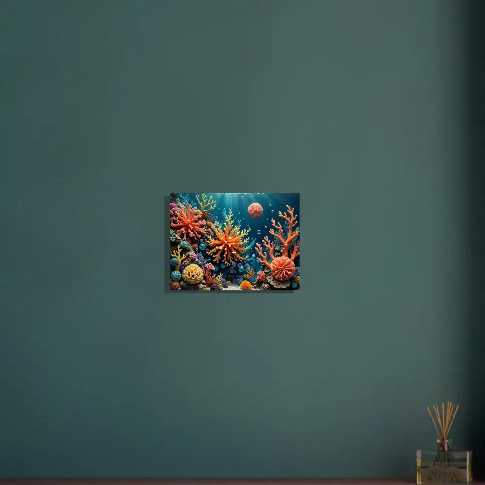 Colorful coral reef artwork displayed on Fine Art Poster Coral Reverie PixiOnyx Undersea Dreamscape