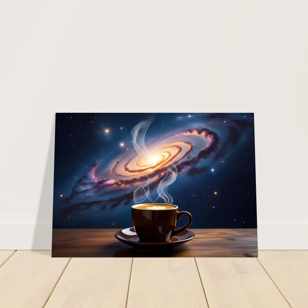 Coffee cup galaxy canvas from Fine Art Poster Cosmic Brew PixiOnyx Celestial Collection