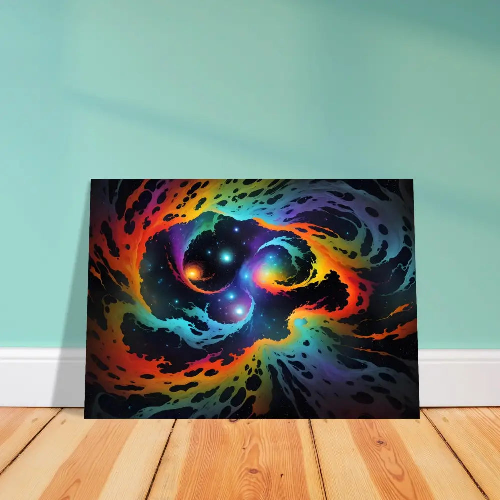 Colorful cosmic nebula artwork for Fine Art Poster Cosmic Tides PixiOnyx Abstract Dreamscape