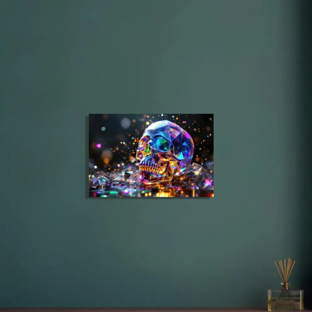 Colorful crystal skull art on Fine Art Poster Crystal Skull Prism by PixiOnyx Vivid Elegance