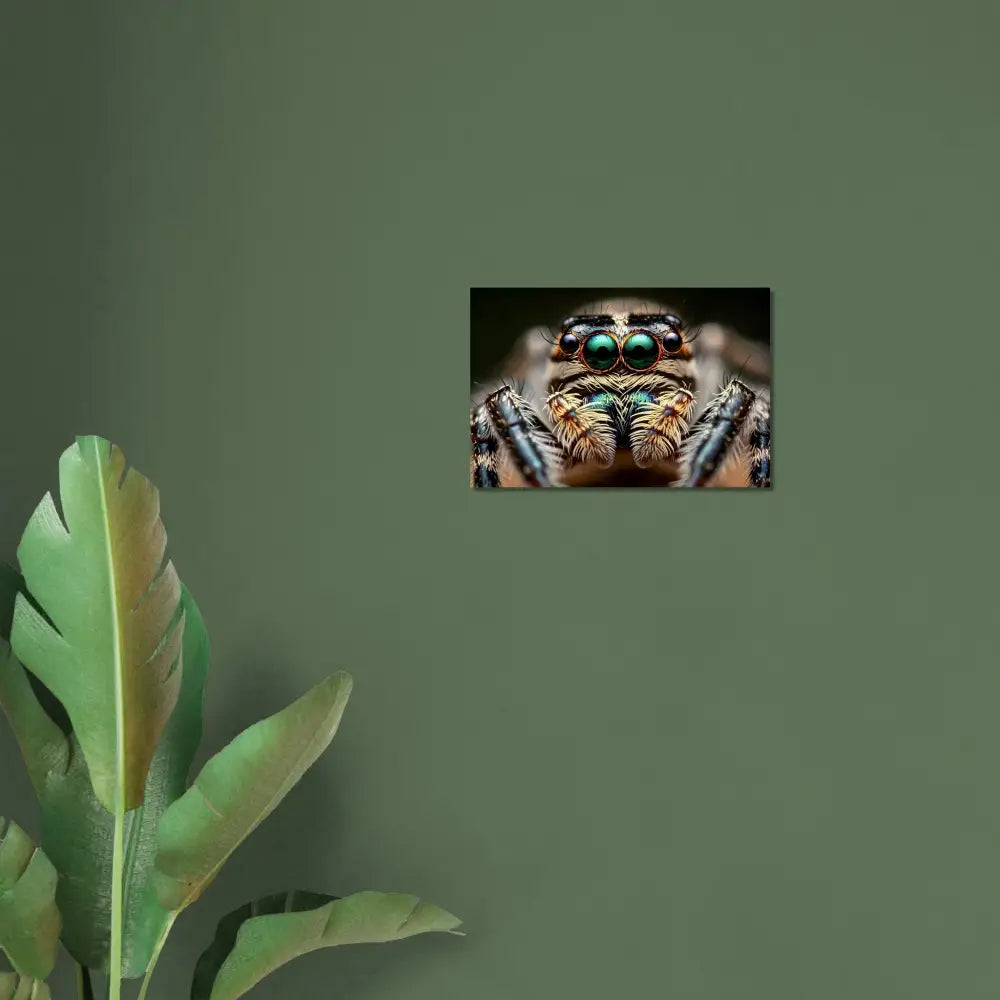Close-up of framed spider for Fine Art Poster Eight-Eyed Watcher PixiOnyx Nature Focus