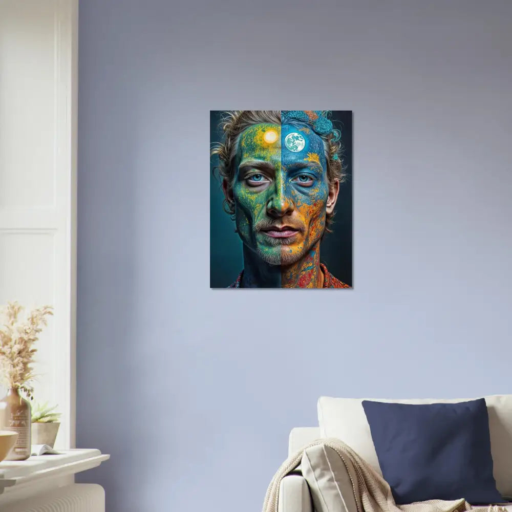 Surreal portrait art featuring vibrant colors on the Fine Art Poster Faces of the Wild Code PixiOnyx
