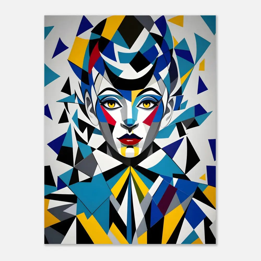 Abstract geometric portrait from PixiOnyx Modern Collection Fine Art Poster Fragmented Muse
