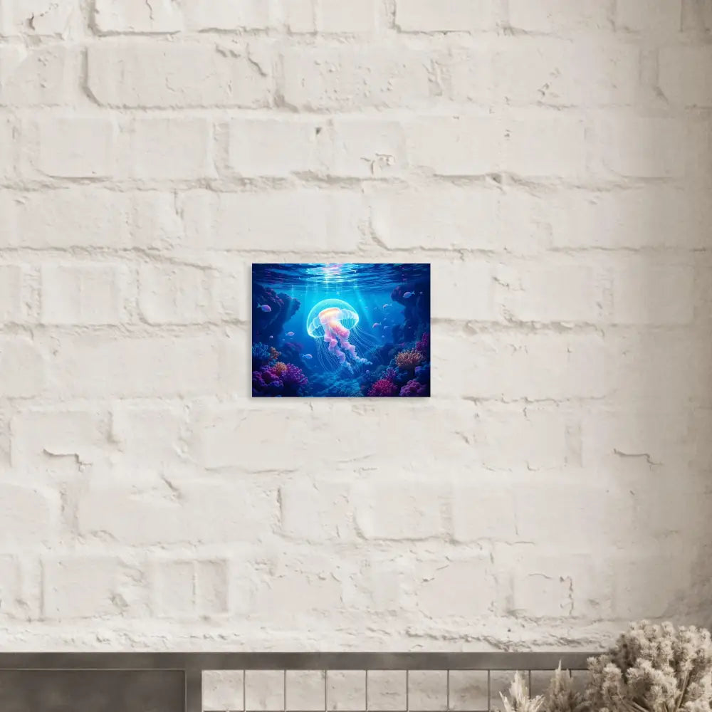 Jellyfish underwater art print for Fine Art Poster Glowing Wanderer Cosmic Drift