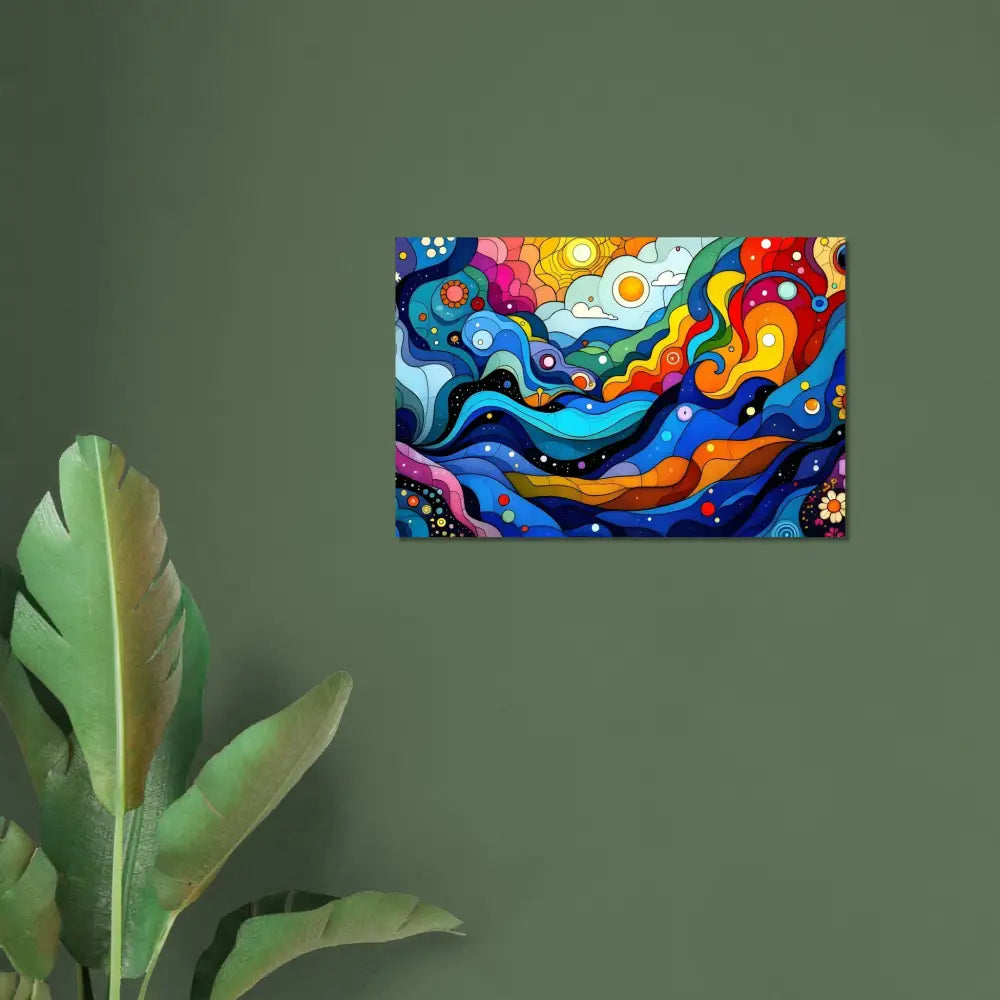 Colorful abstract painting for Fine Art Poster Layered Spectrum PixiOnyx Stained Print