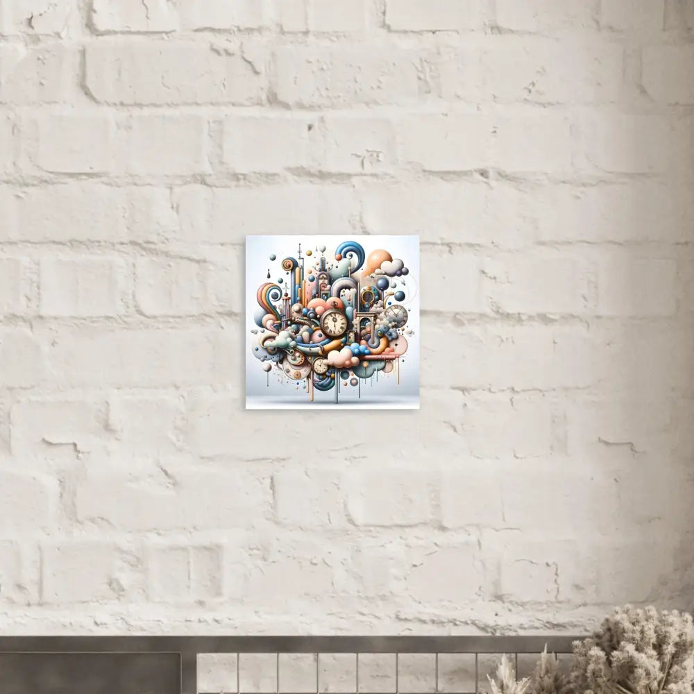 Colorful whimsical clockwork art from PixiOnyx Pastel Mechanica surreal poster