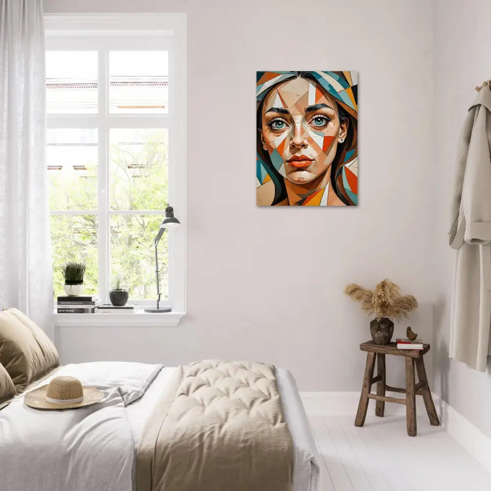 Abstract portrait painting in a PixiOnyx Fine Art Poster Prismatic Portrait design
