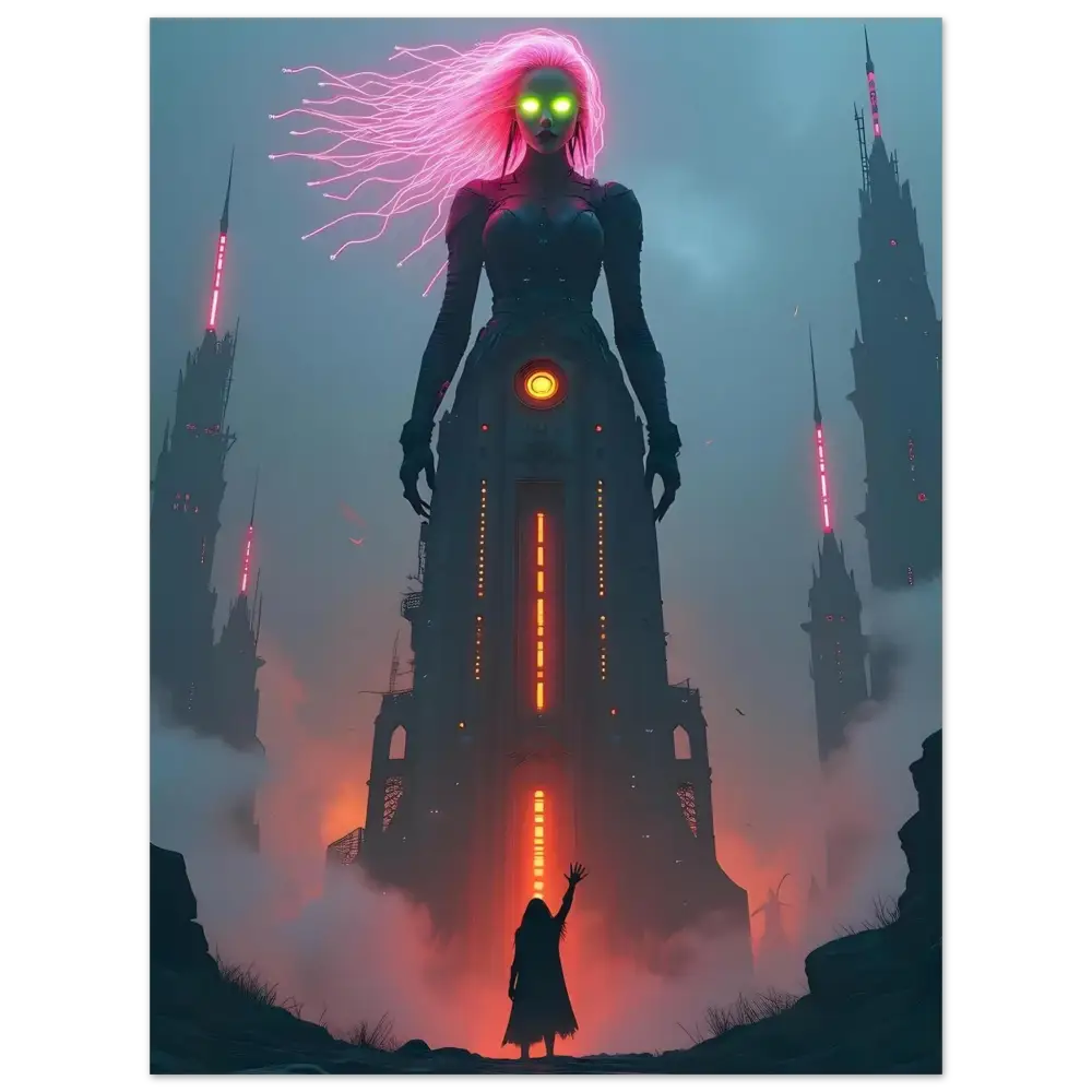 Glowing-eyed sorceress in sci-fi fairytale poster from PixiOnyx Storycore Series