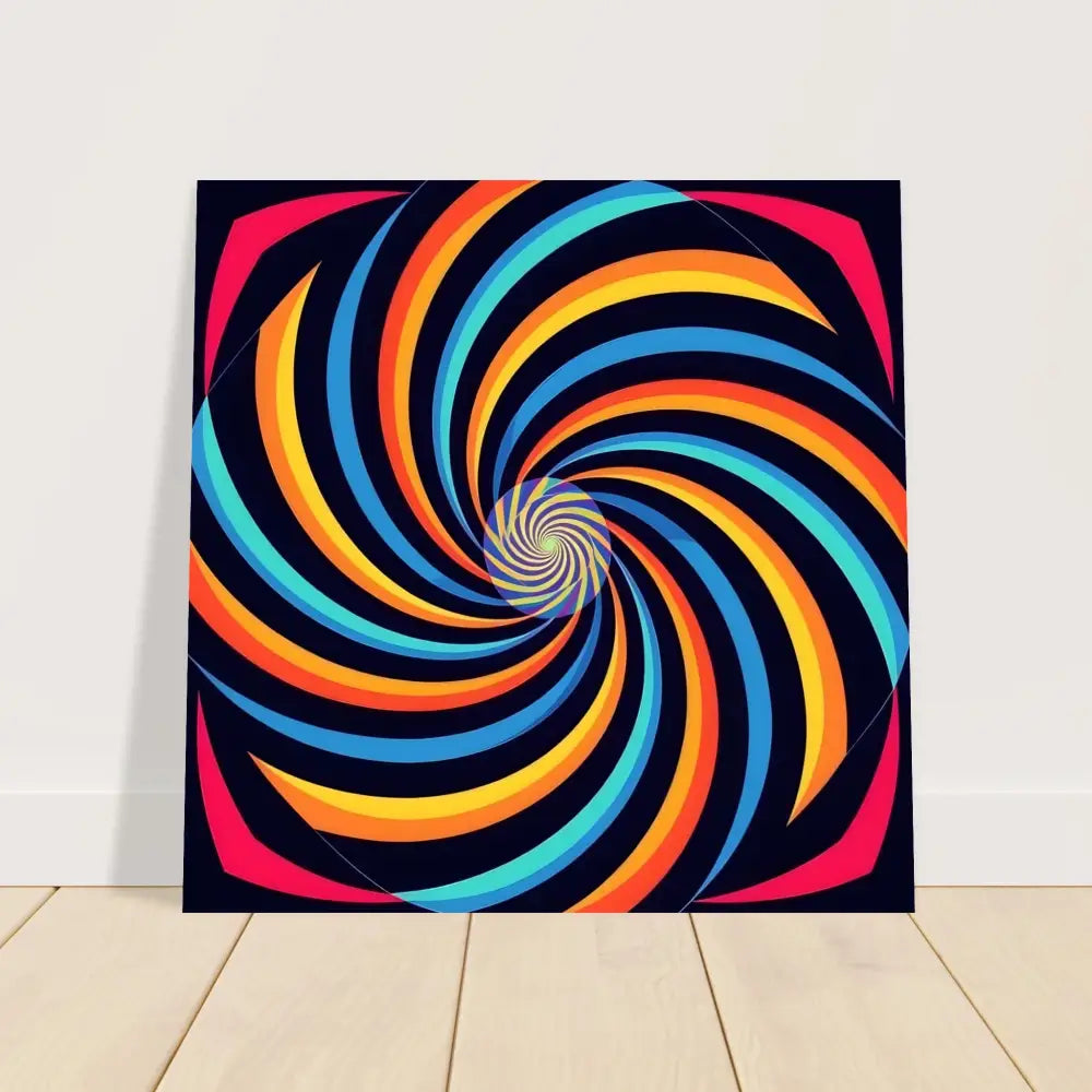 Colorful spiral artwork on fine art poster Spirograph Swirl by PixiOnyx