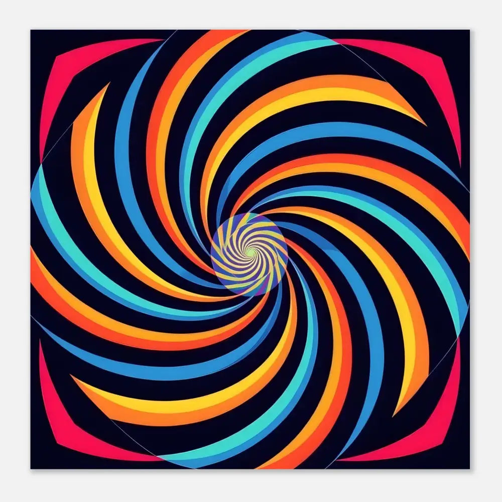 Colorful swirling vortex design on PixiOnyx Ultra-Detailed Fine Art Poster
