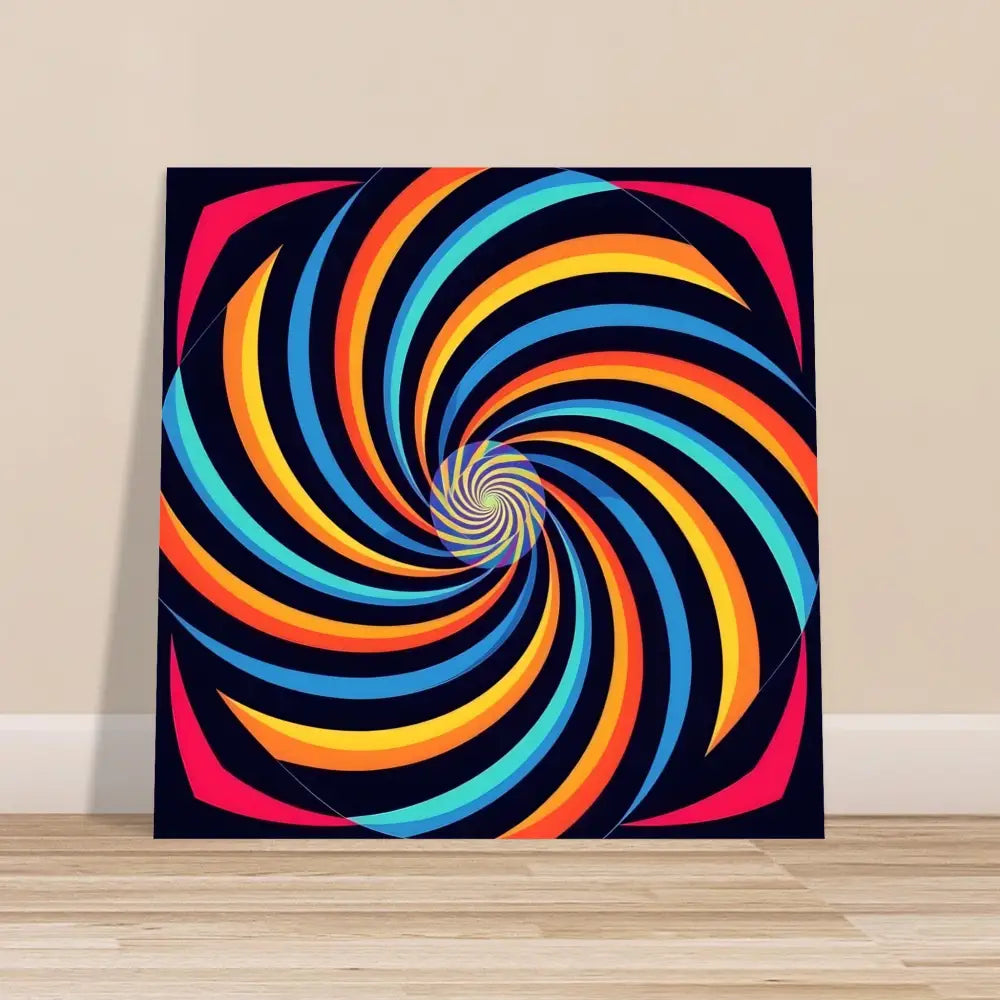 Colorful swirling square artwork on PixiOnyx Ultra-Detailed Fine Art Poster
