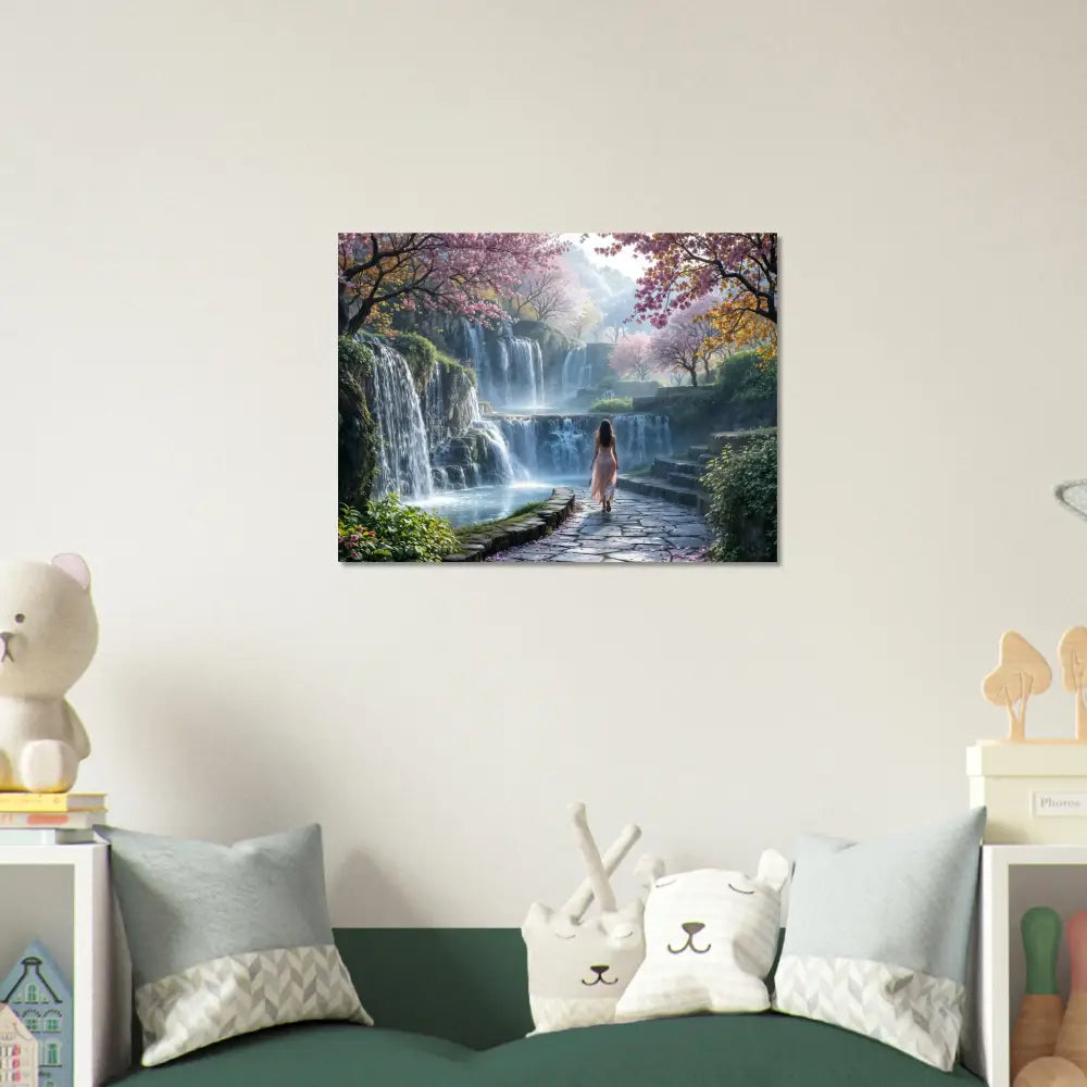 Waterfall landscape wall art from PixiOnyx Dreamscape Print on fine art poster