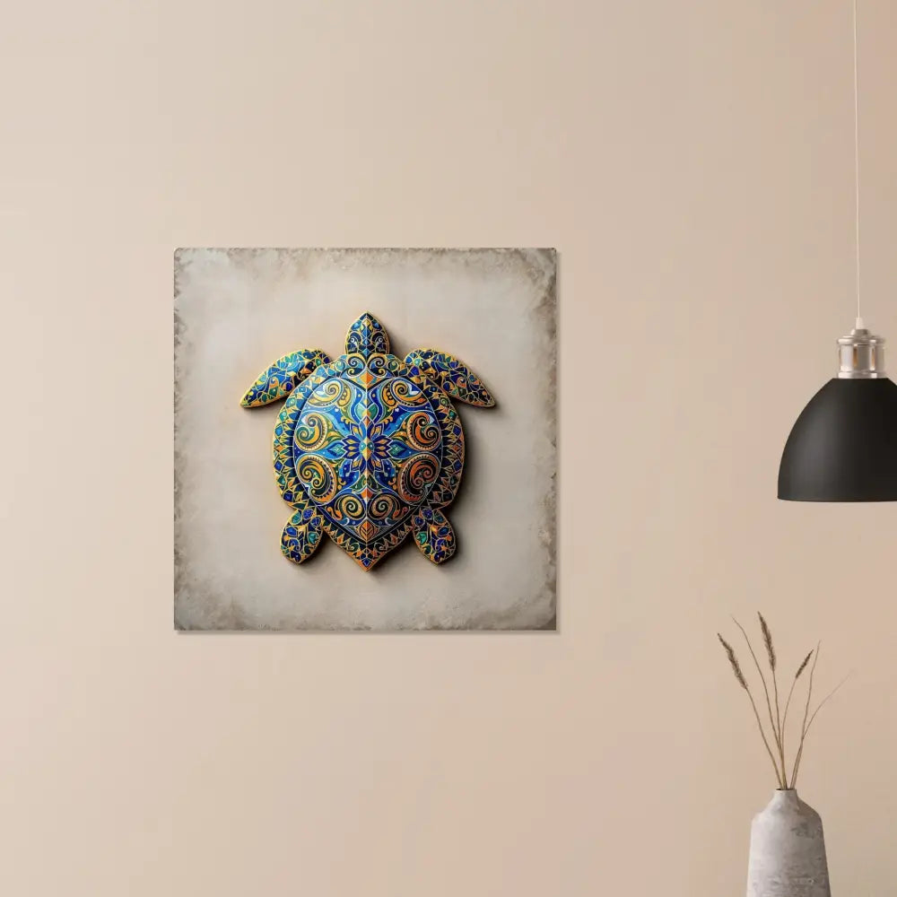 Ornate turtle wall art from PixiOnyx Fine Art Poster Turtle Sigil Shell of Patterns