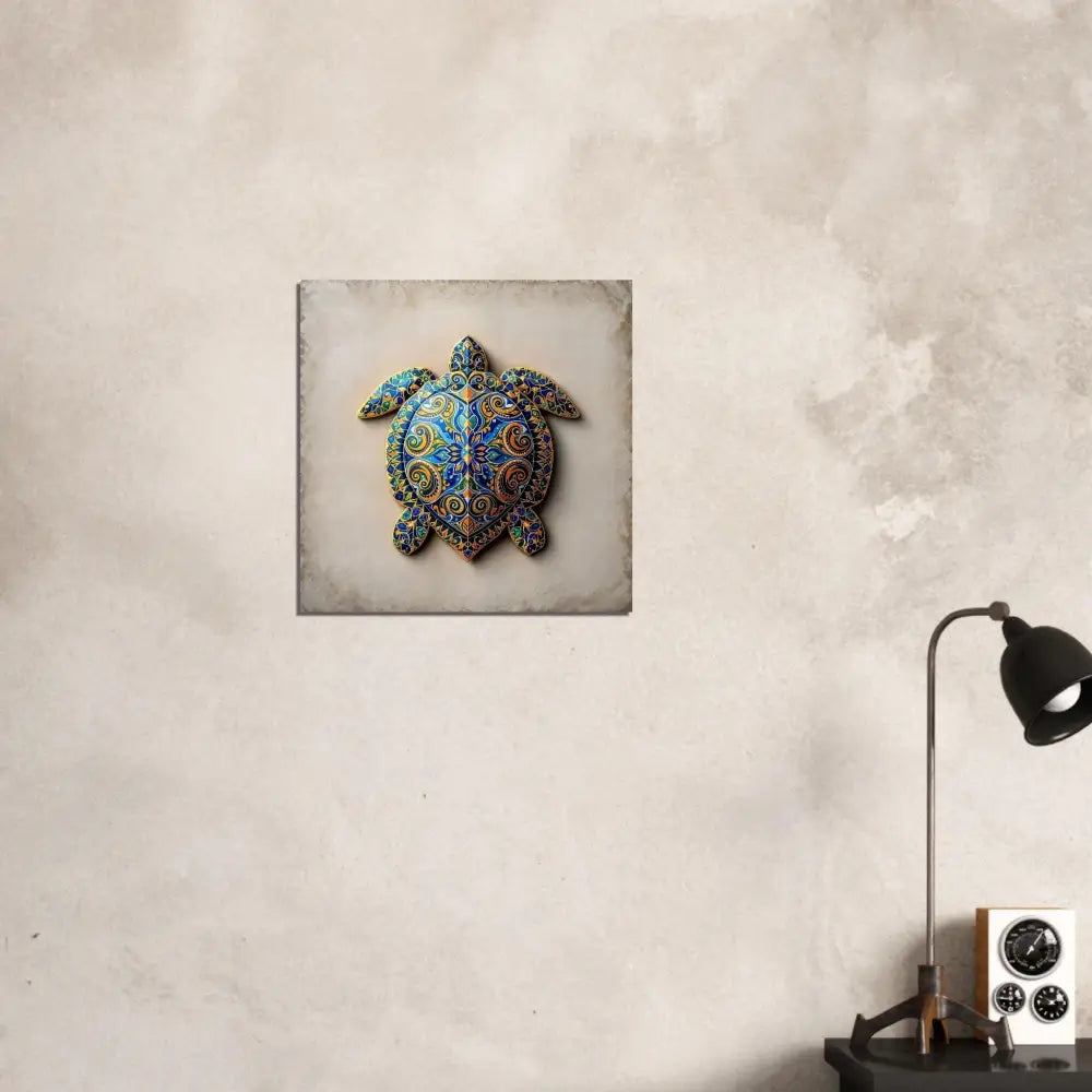 Ornate turtle wall art from Fine Art Poster Turtle Sigil Shell of Patterns PixiOnyx
