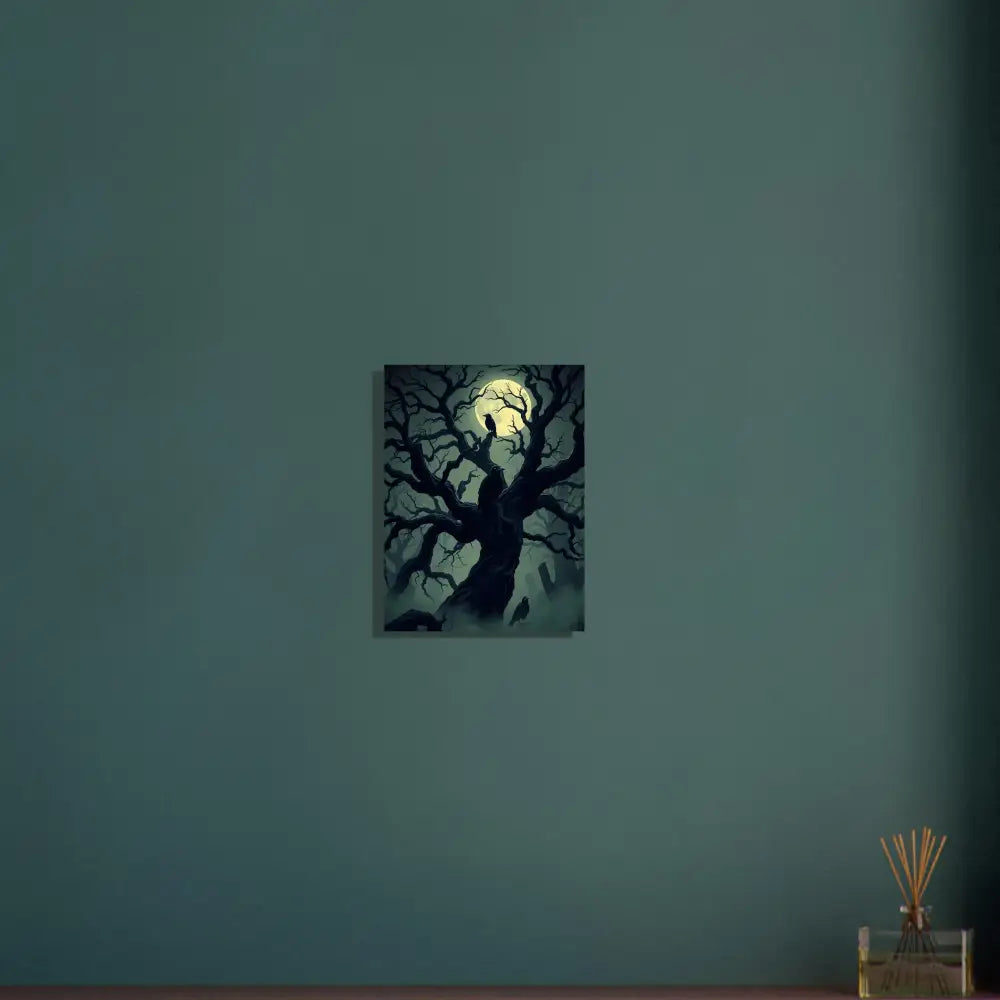 Spooky tree painting from the Watcher of the Crooked Moon PixiOnyx Omen Series poster