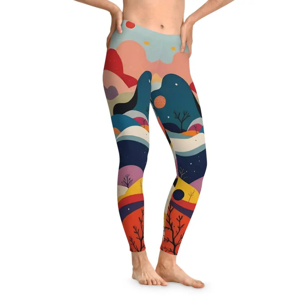 Colorful landscape patterned leggings from Flowstate Mirage Women’s AOP Psychedelic Yoga Pants