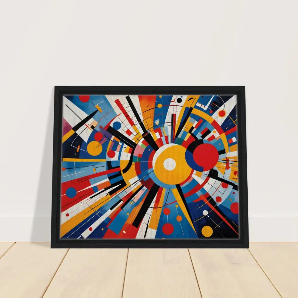 Framed abstract geometric art on canvas from PixiOnyx Celestial Motion Dreamscape collection
