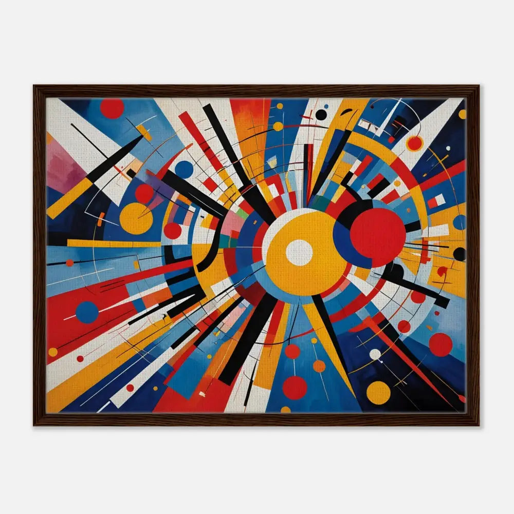 Framed abstract geometric painting from Celestial Motion PixiOnyx Dreamscape collection