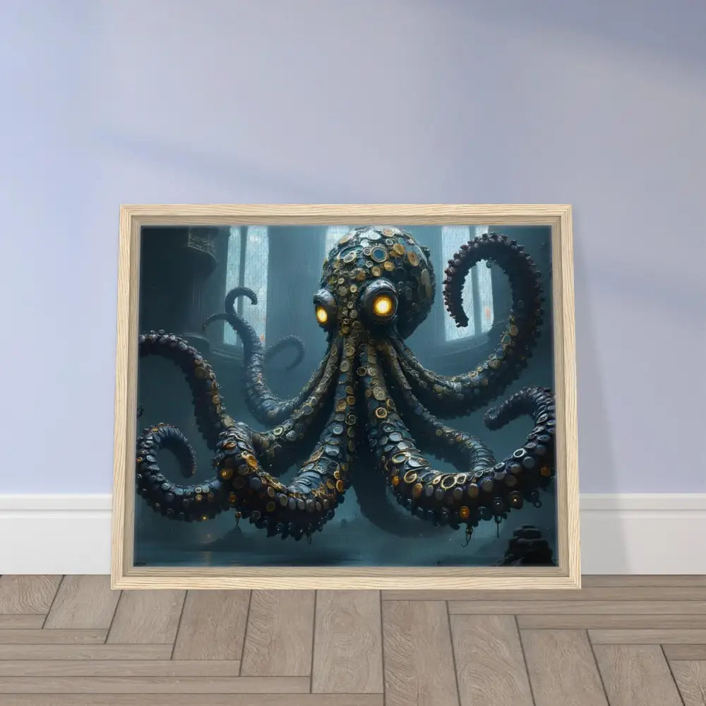 Framed Steampunk Octopus Artwork from PixiOnyx Gothic Monster Gallery Drop
