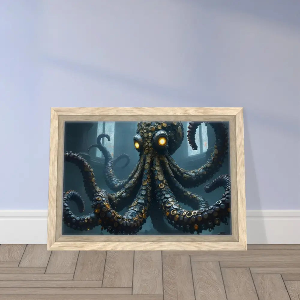 Framed Steampunk Octopus Art on Canvas from PixiOnyx Gothic Monster Gallery Drop