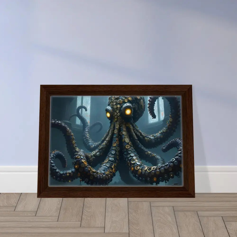 Framed Steampunk Octopus Art Canvas from PixiOnyx Gothic Monster Gallery Drop