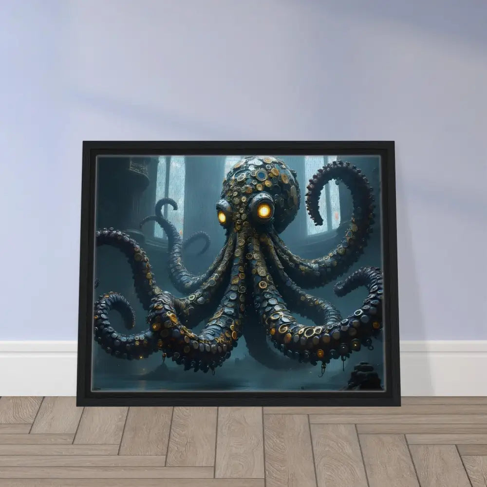 Framed Steampunk Octopus Art Canvas from PixiOnyx Gothic Monster Gallery Drop