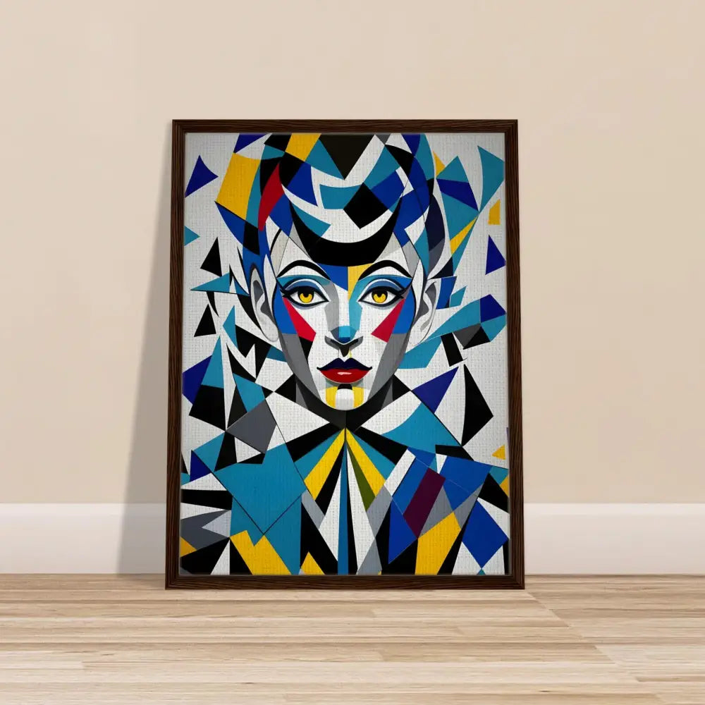 Framed geometric portrait on PixiOnyx Dreamscape Canvas product display