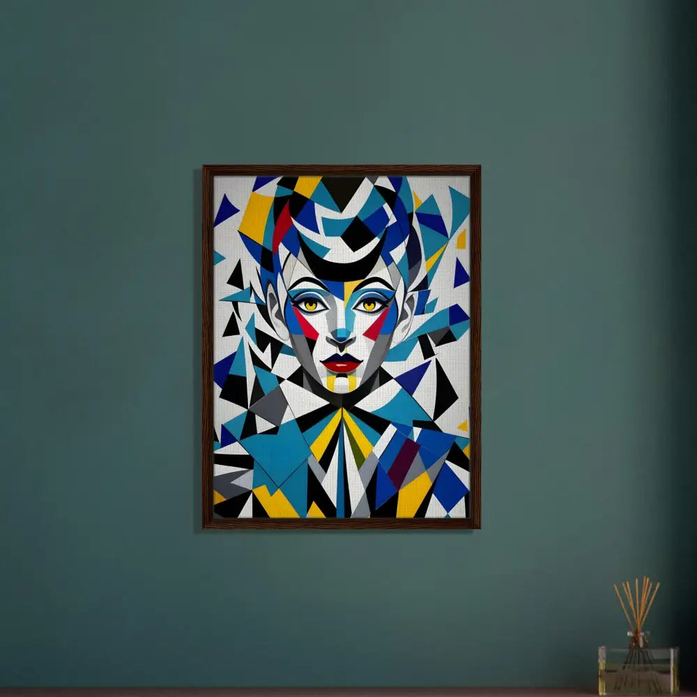 Framed geometric portrait from PixiOnyx Dreamscape Canvas series