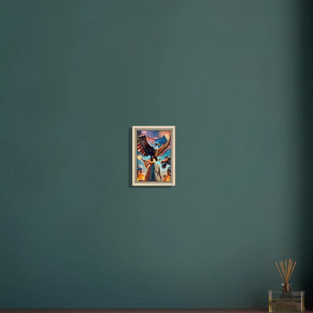 Framed patriotic eagle artwork displayed in PixiOnyx Apex Americana Canvas product
