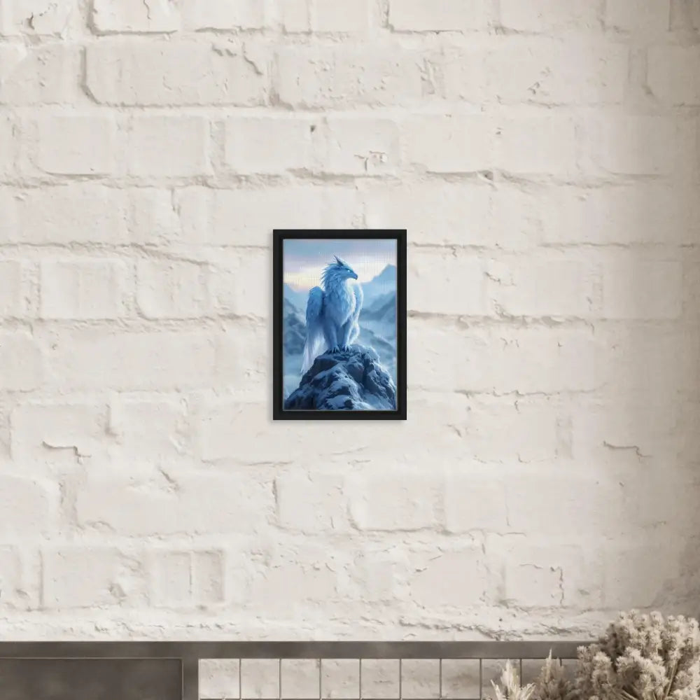 Framed Pegasus artwork from Frostpeak Gryphon PixiOnyx Fantasy Display