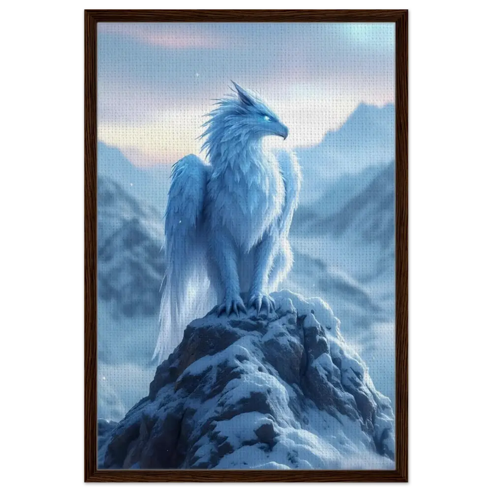 Framed Griffin artwork from Frostpeak Gryphon on PixiOnyx Fantasy Display artwork display